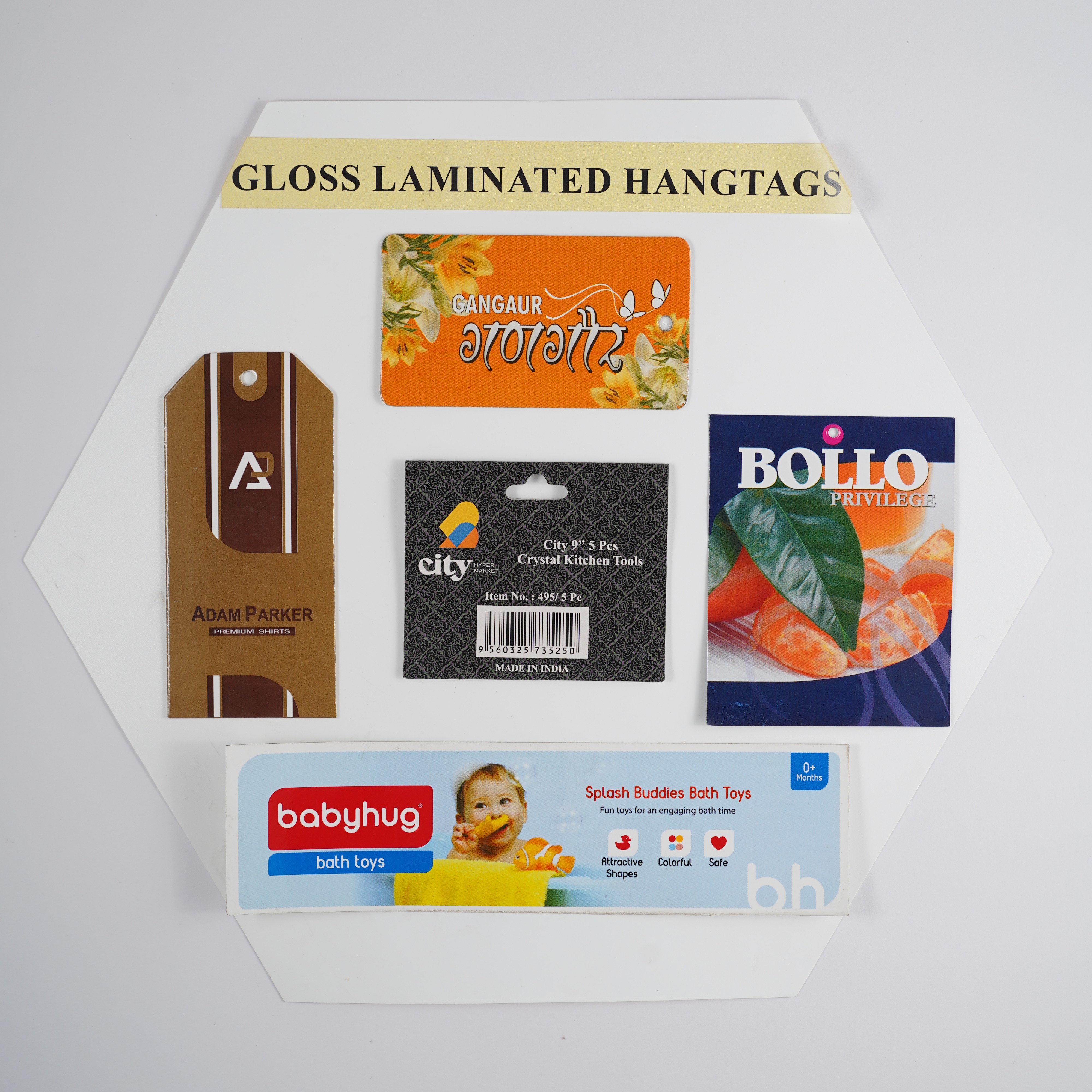 Gloss Laimnated Hang Tags