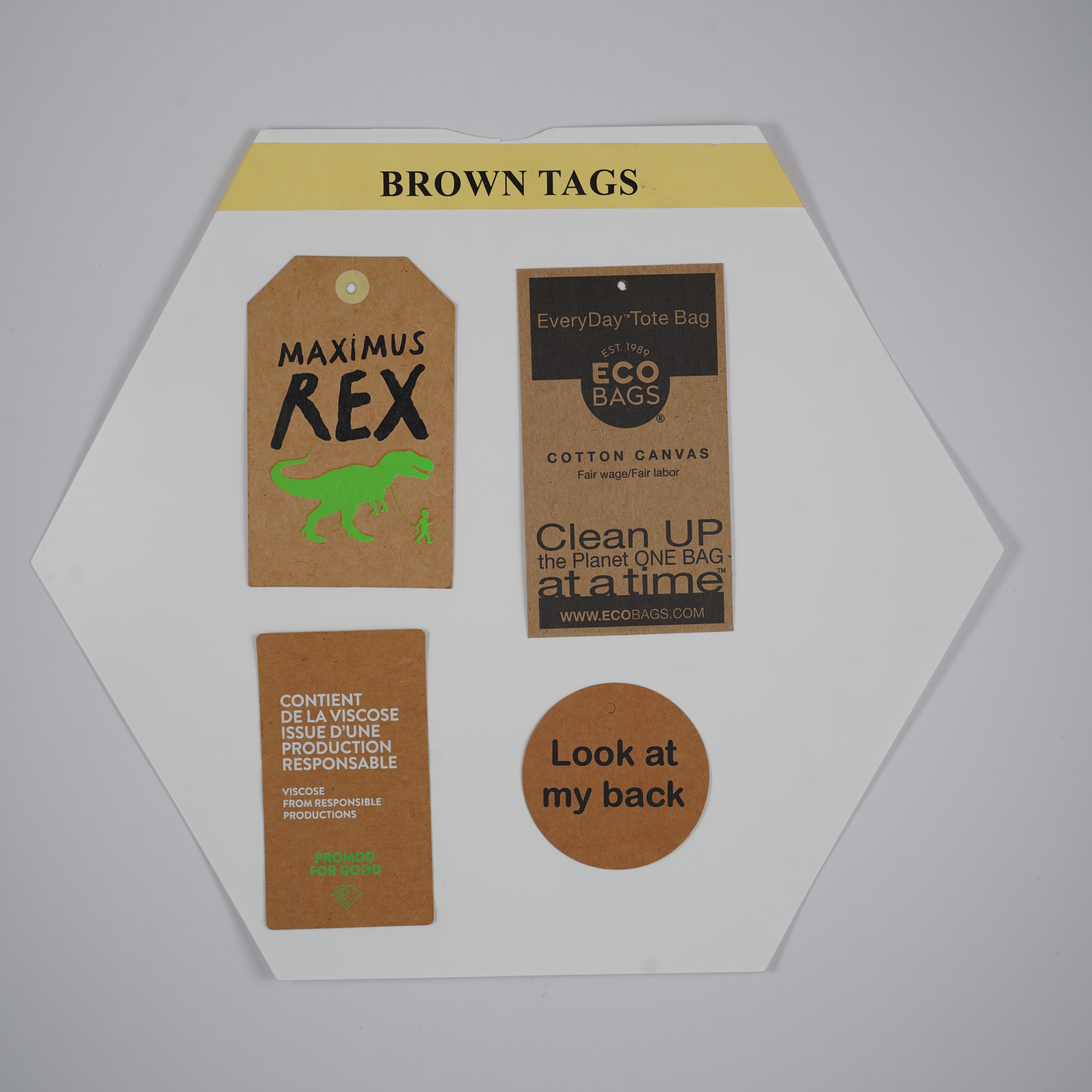 Recycled Vegetable Print Hang Tags